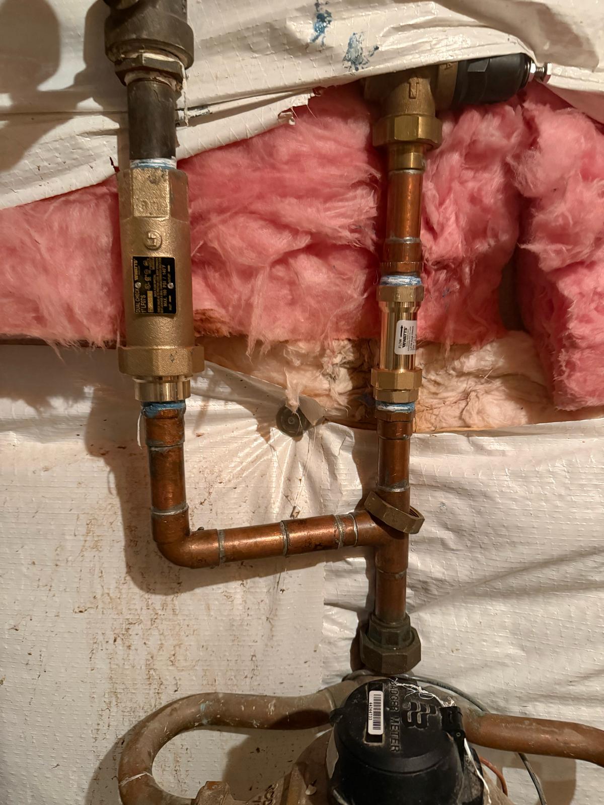 Backflow prevention installed